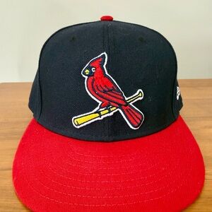 St Louis Cardinals New Era Navy and Red Hat - Size 7 3/8